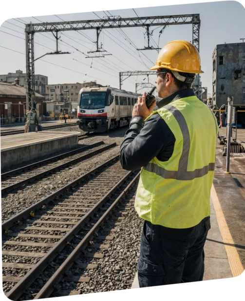 Agent opérateur au sol ferroviaire